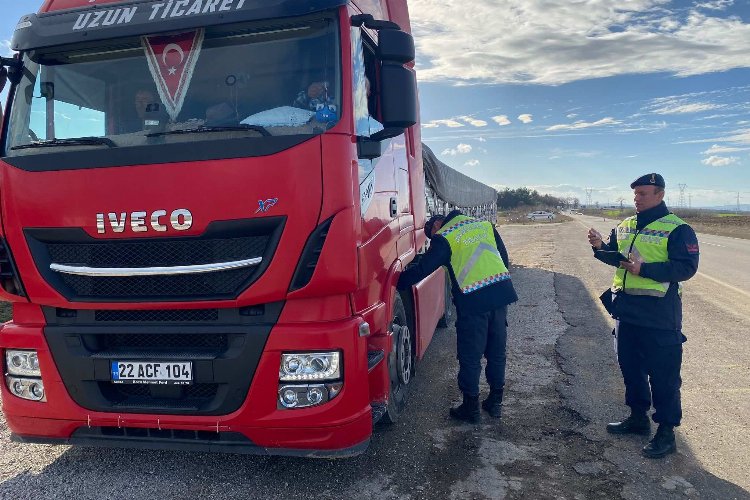 Edirne Keşan’da ‘kış lastiği’ denetimi