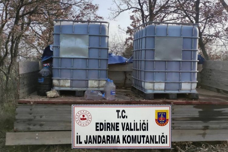Uzunköprü’de 2 bin 200 litre kaçak içki