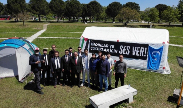 BBP’den Filistin destek çadırına ziyaret