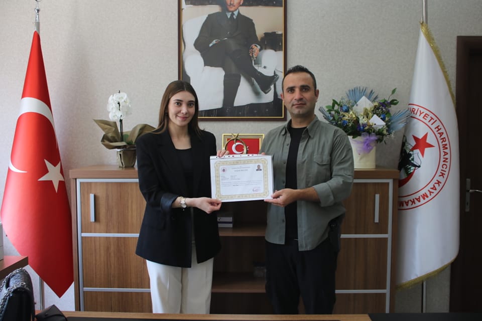 İbrahim Taştan başarı belgesi ile ödüllendirildi