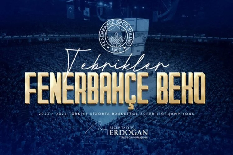 Potada şampiyon Fenerbahçe’ye tebrik