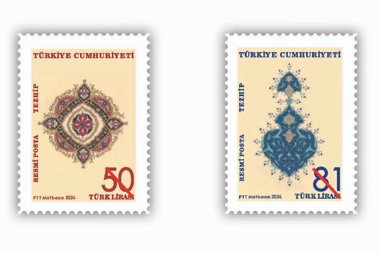 PTT’den Tezhip pulları tedavülde