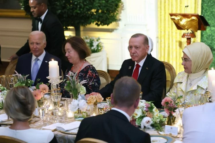 Cumhurbaşkanı Erdoğan, Biden’ın verdiği resmi yemeğe katıldı