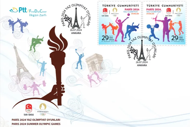 PTT’den Paris Yaz Olimpiyat Oyunları’na özel pul ve zarf