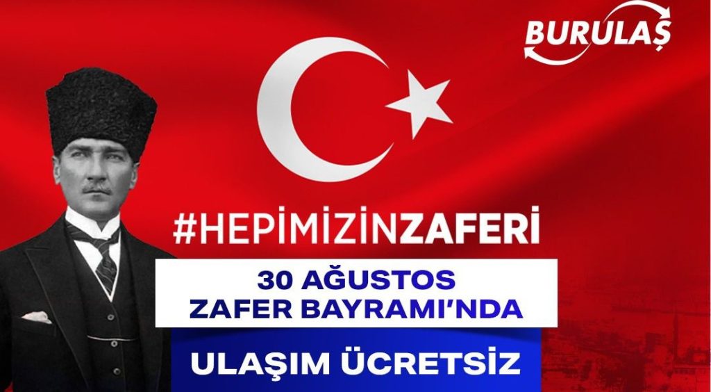 30 Ağustos Zafer Bayramı’nda ulaşım ücretsiz