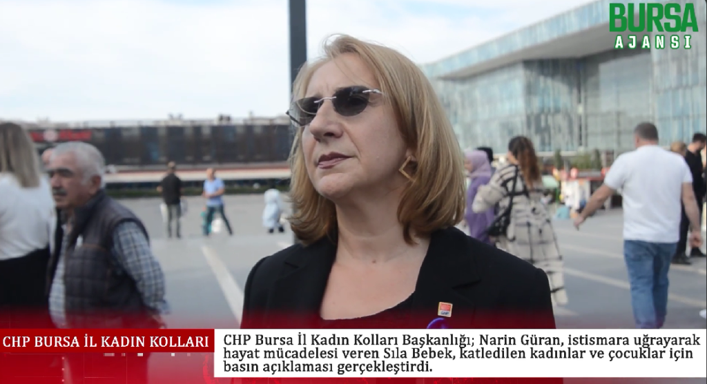CHP Bursa İl Kadın Kolları katledilen kadınlar için meydanlarda