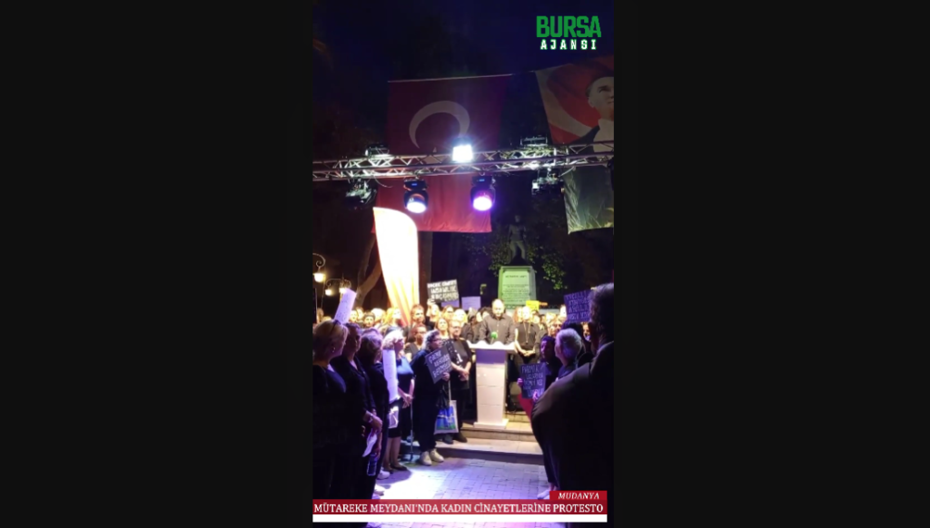 Mütareke Meydanı’nda kadın cinayetlerine protesto