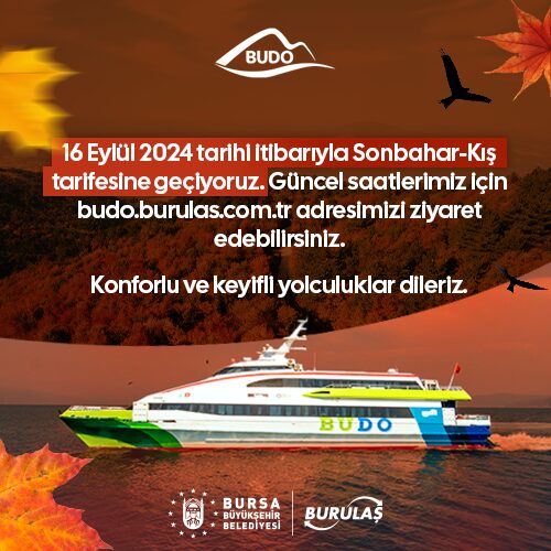 BUDO’da sonbahar-kış tarifesine geçildi