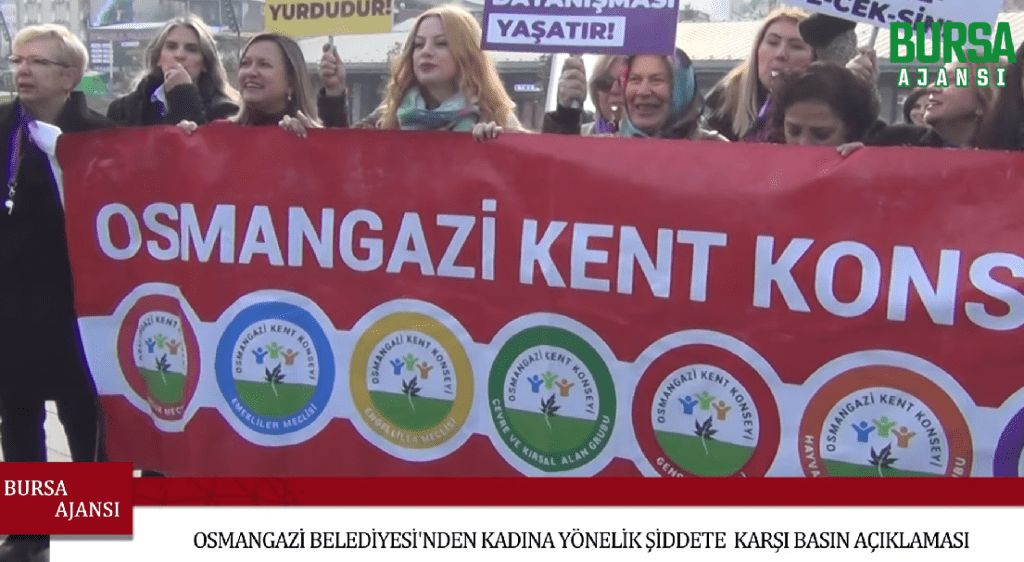 Osmangazi Belediyesi’nden kadına yönelik şiddete karşı basın açıklaması