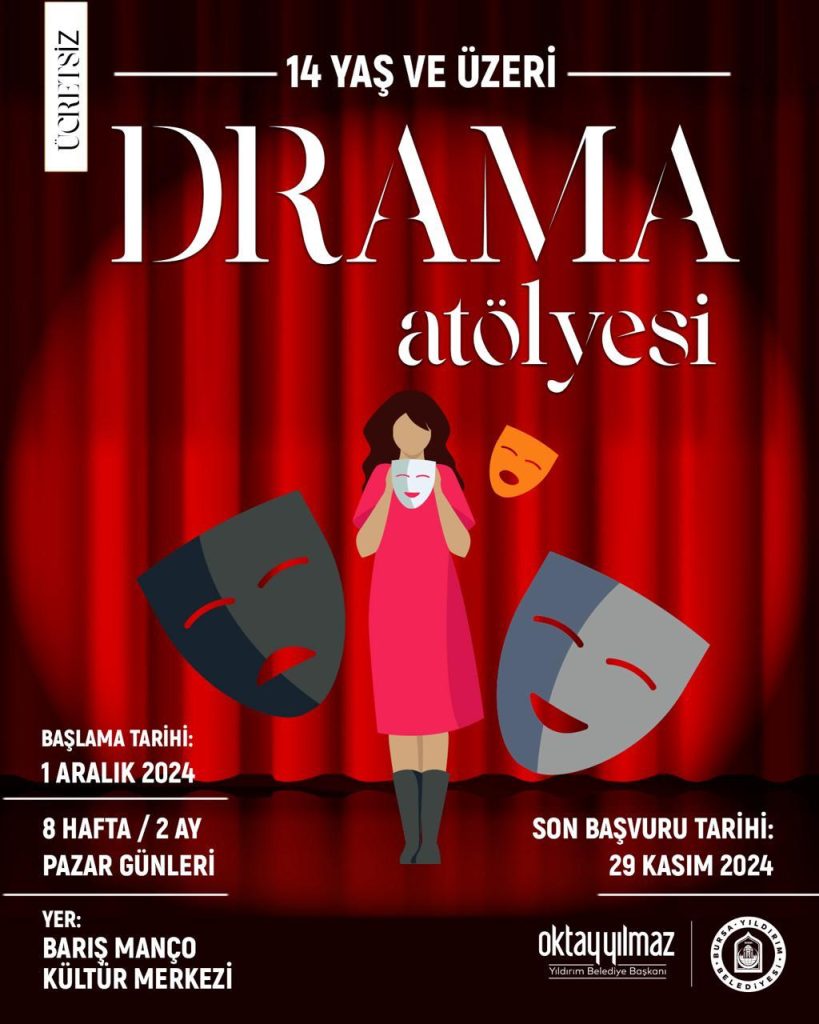 Yıldırım’da ‘Drama Atölyesi’ kayıtları başladı