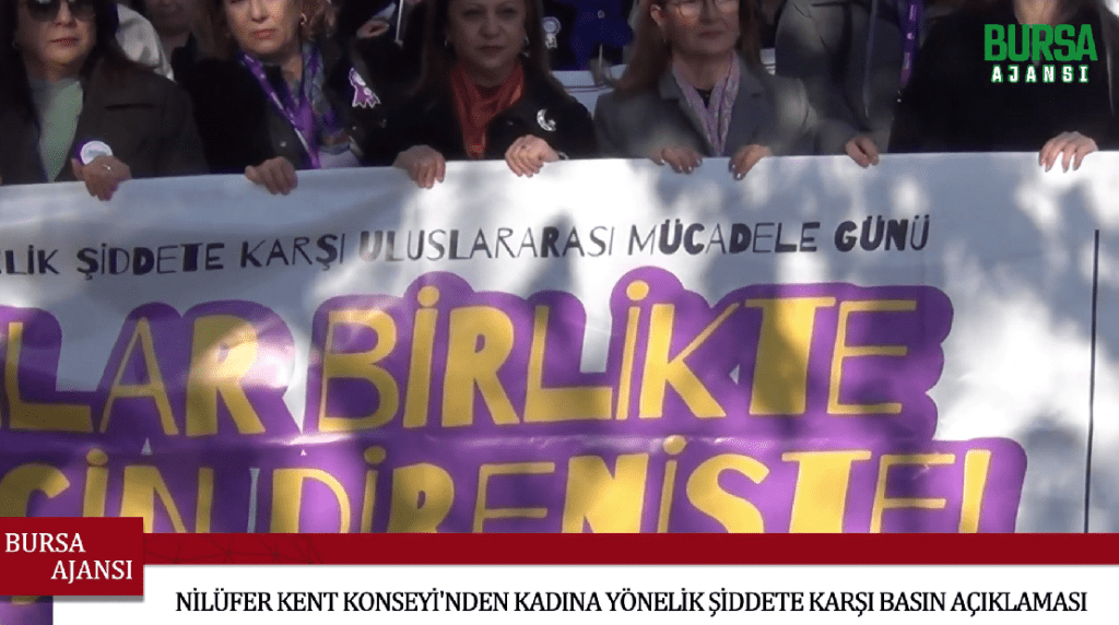 Nilüfer Kent Konseyi’nden kadına yönelik şiddete karşı basın açıklaması