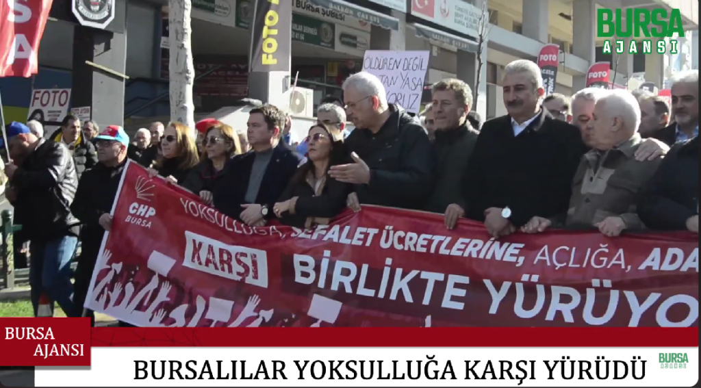 Bursalılar yoksulluğa karşı yürüdü
