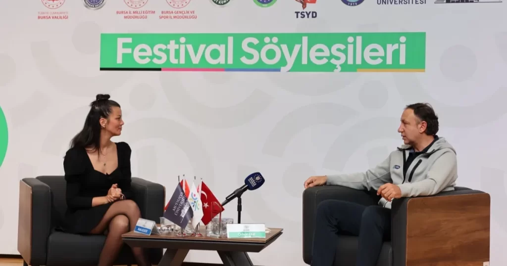 Orhun Ene spor söyleşı̇lerı̇’nde gençlerle buluştu