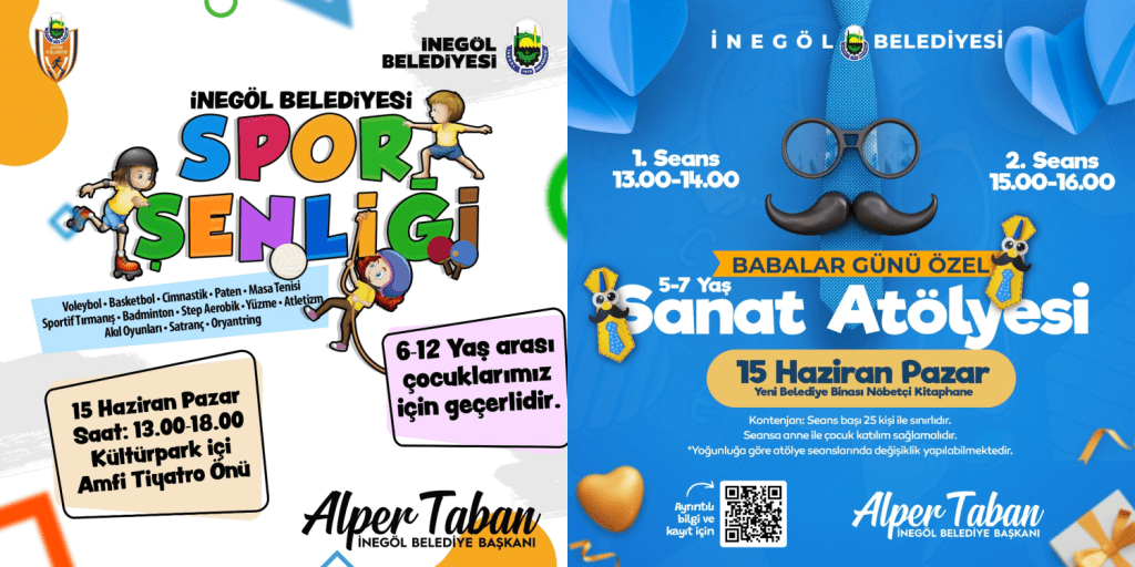 İnegöl Belediyesi’nden Babalar Gününde İki Ayrı Etkinlik