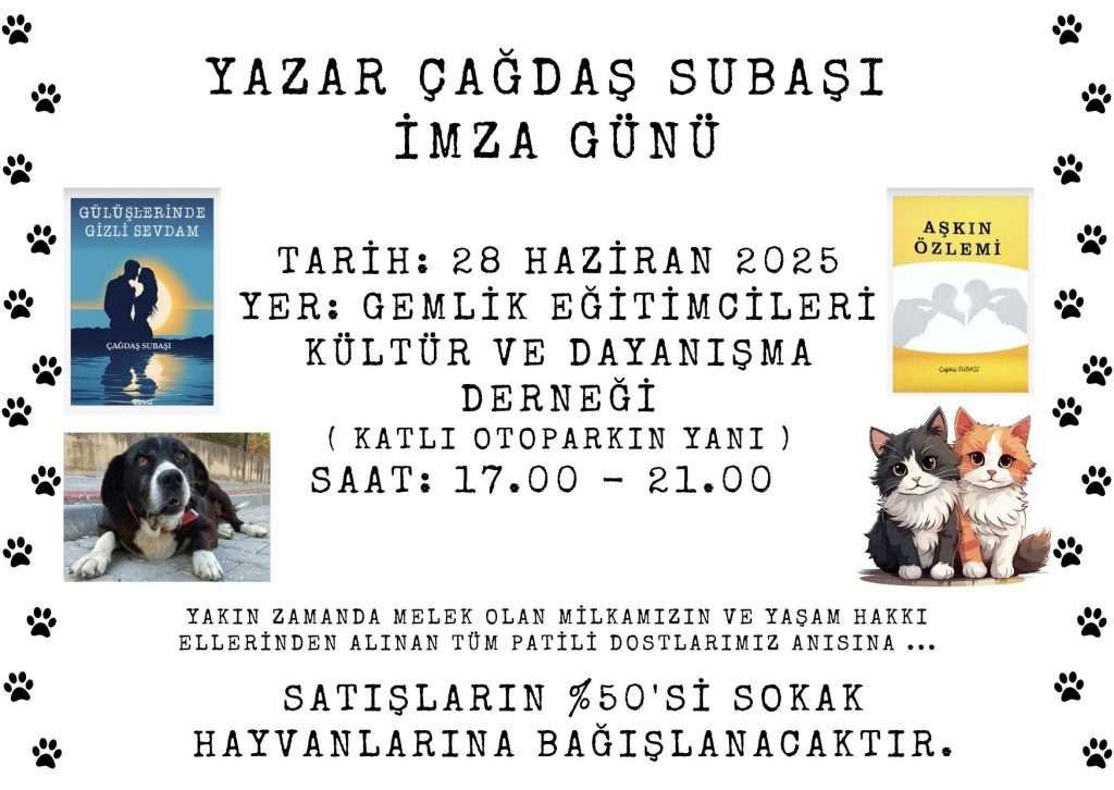 Gemlik’li Yazar Çağdaş Subaşı Yeni Bir İmza Gününe Ve Sosyal Projeye Hazırlanıyor