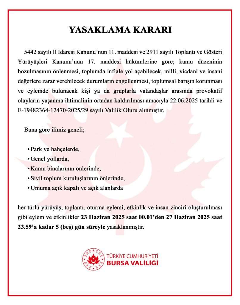Yasaklama Kararı