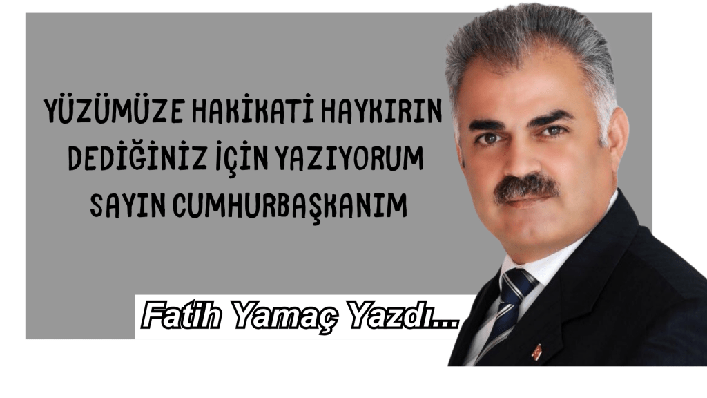 Yüzümüze Hakikati Haykırın, Dediğiniz İçin Yazıyorum Sayın Cumhurbaşkanım
