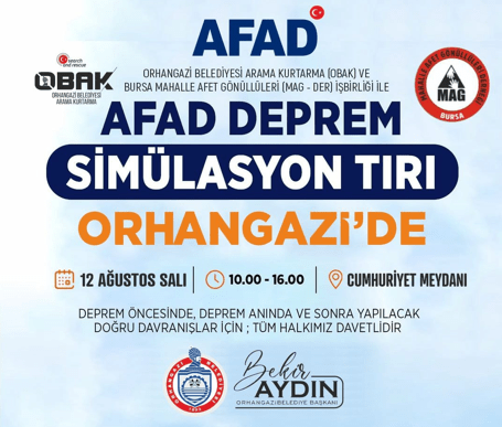 AFAD Deprem Simülasyon Tırı Orhangazi’de