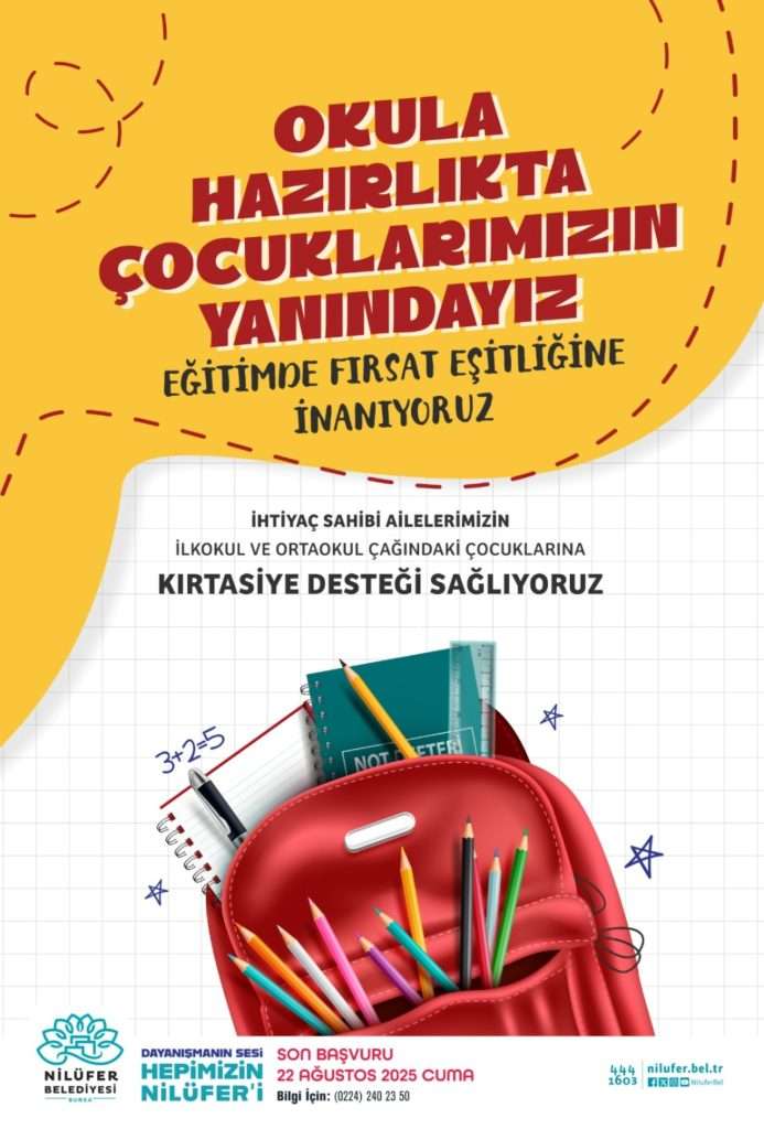 Nilüfer’de Öğrencilere Kırtasiye Desteği