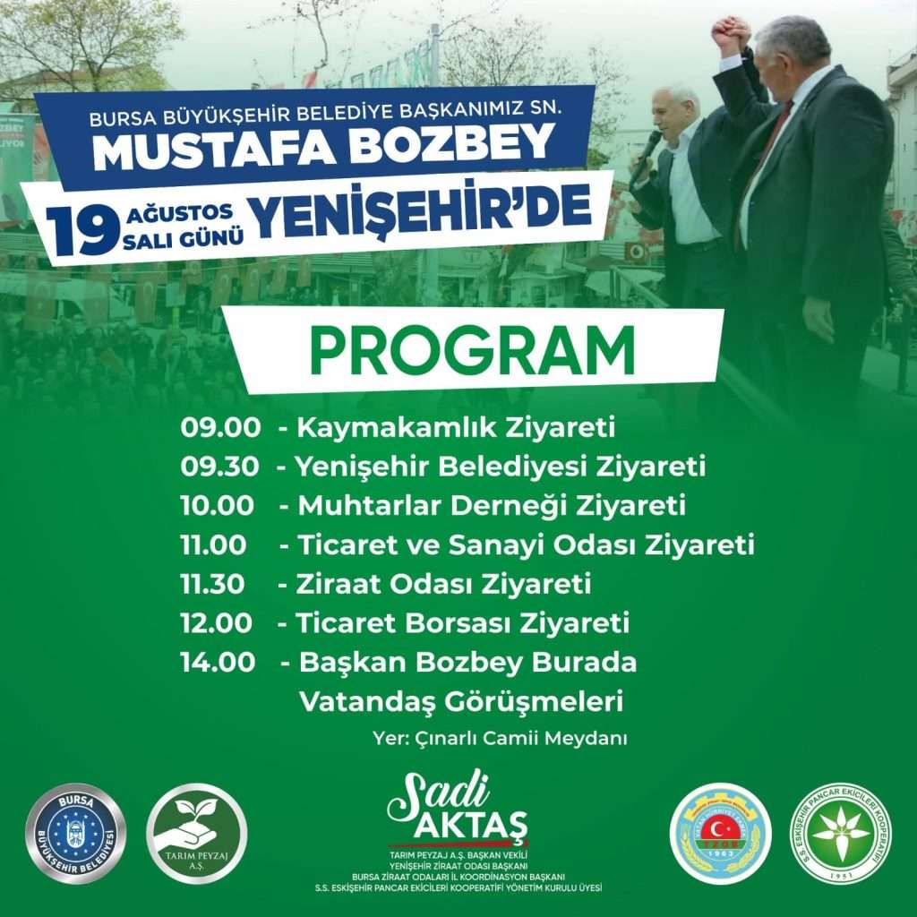 Başkan Bozbey Yenişehir'de