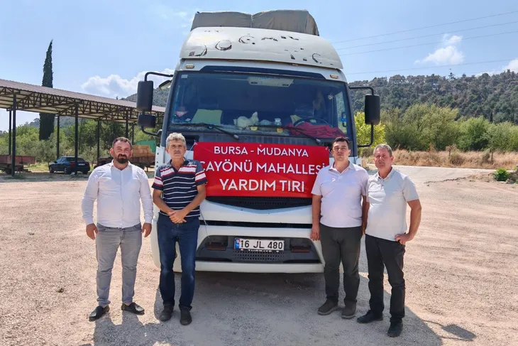 Bursa Mudanya’dan Yangınzede Bilecik’e Saman Yardımı