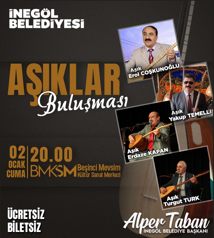 İnegöl’de Sazın Ve Sözün Ustaları Buluşuyor