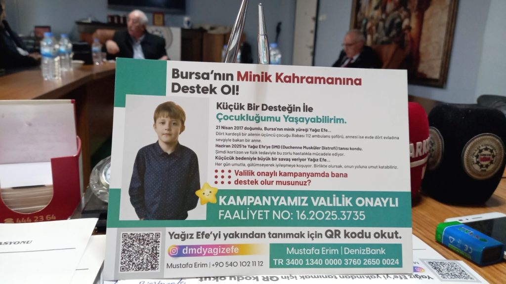 Bursa’da DMD Hastası Yağız Efe İçin Umut Kampanyası