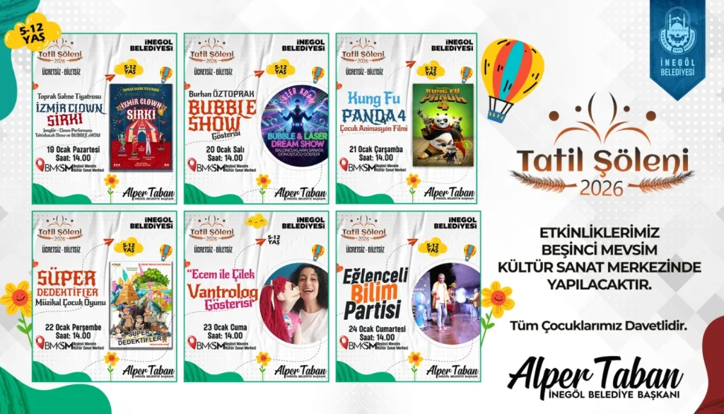 İnegöl’de “Tatil Şöleni 2026” Başlıyor