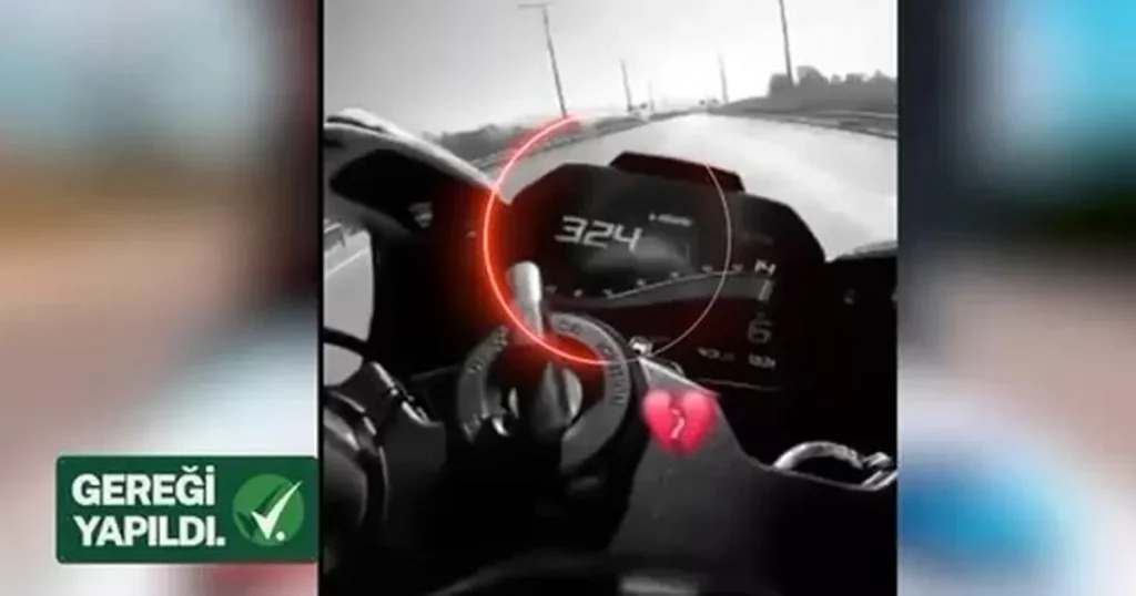 324 kilometre hıza gereği yapıldı!