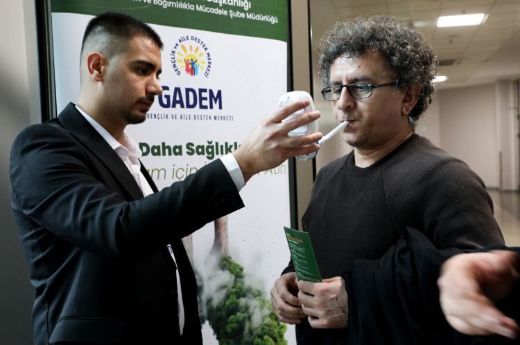 Bursa Büyükşehir personeline karbonmonoksit ölçümü