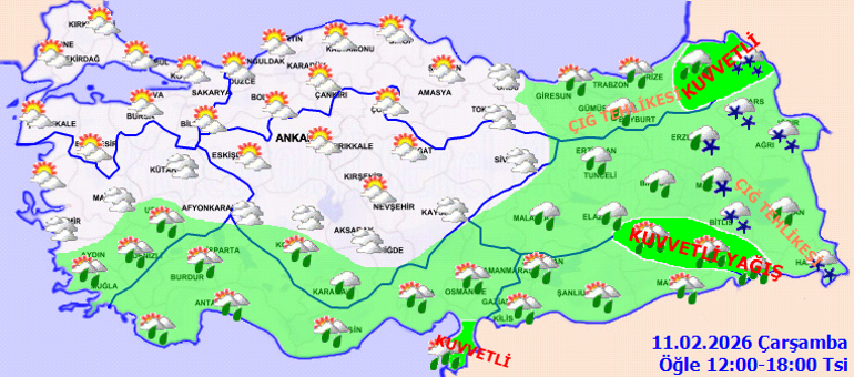 Sel, su baskını, heyelan ve kuvvetli kar! Meteoroloji'den 16 kent için sarı kodlu uyarı