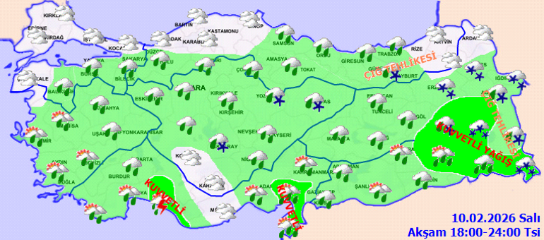 Sel, su baskını, heyelan ve kuvvetli kar! Meteoroloji'den 16 kent için sarı kodlu uyarı