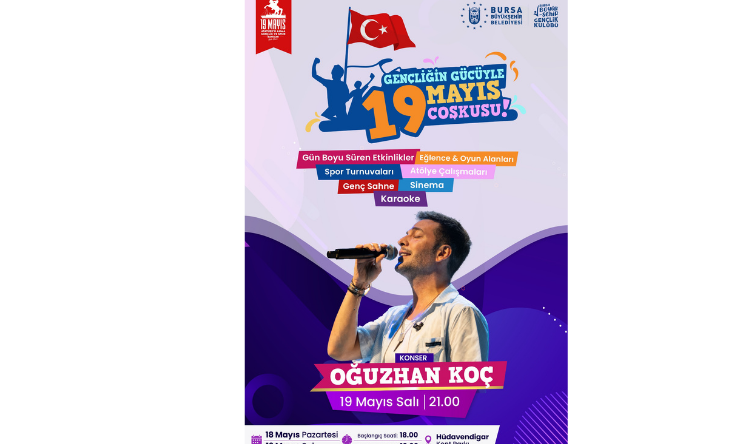 Bursa’da 19 Mayıs Rüzgarı… Hüdavendigar Kent Parkı Bayram Coşkusuna Hazır