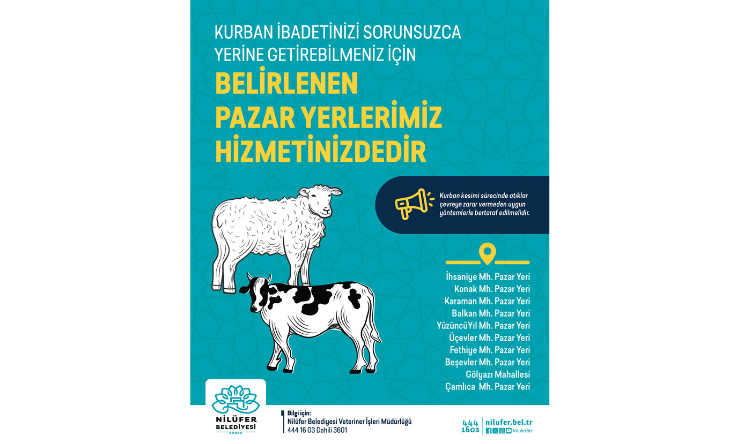 Nilüfer’de Kurban Bayramı Hazırlıkları Tamamlandı… 10 Stratejik Noktada Hijyenik Kesim Alanı