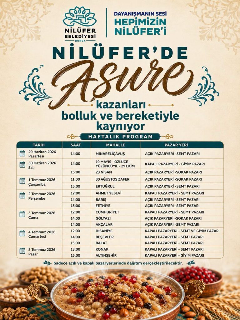 Nilüfer’de aşure geleneği sürüyor