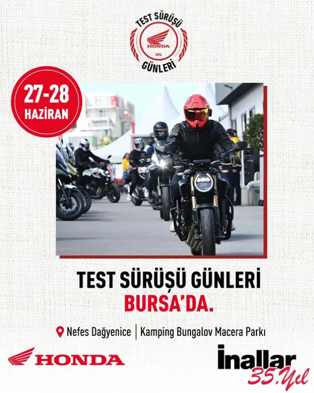 Honda İnallar, motosiklet tutkunlarını test sürüşü etkinliğinde buluşturdu