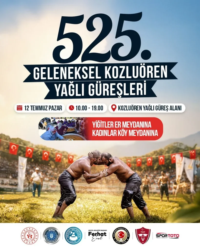 Kestel'de 525. Geleneksel Kozluören Yağlı Güreşleri 12 Temmuz'da düzenlenecek