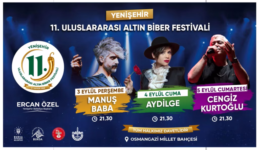 Başkan Ercan Özel’den Davet: Yenişehir’de 11. Altın  Biber Festivali Başlıyor