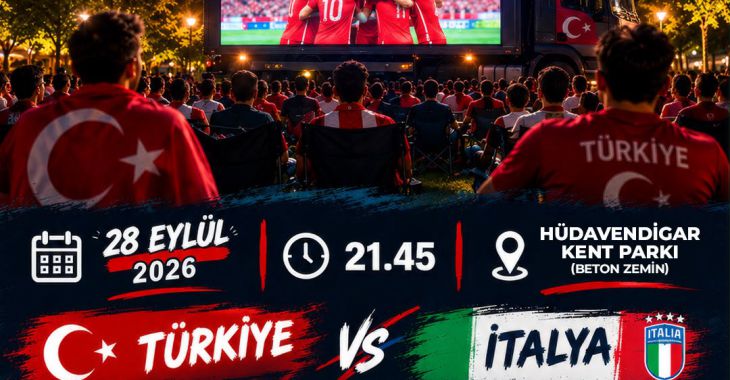 A Milli Takım Coşkusu Bursa’da: Hüdavendigar Parkı’na Dev Ekran