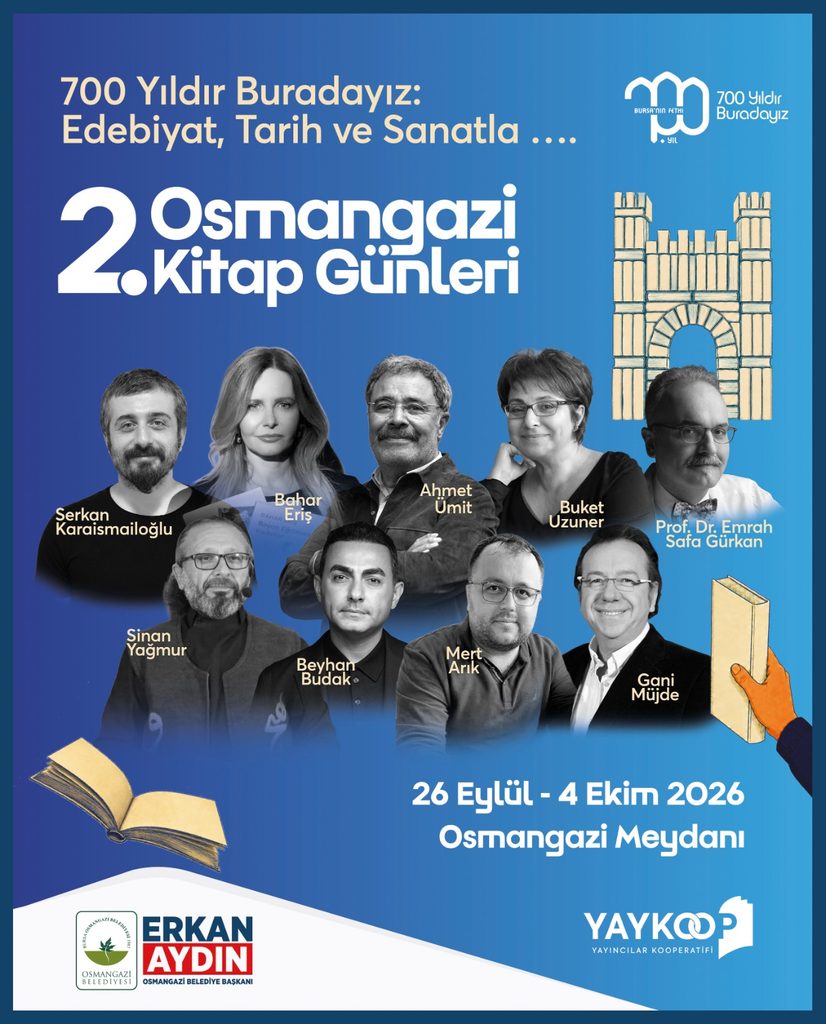 2. Osmangazi Kitap Günleri 26 Eylül’de Osmangazi Meydanı’nda Başlıyor