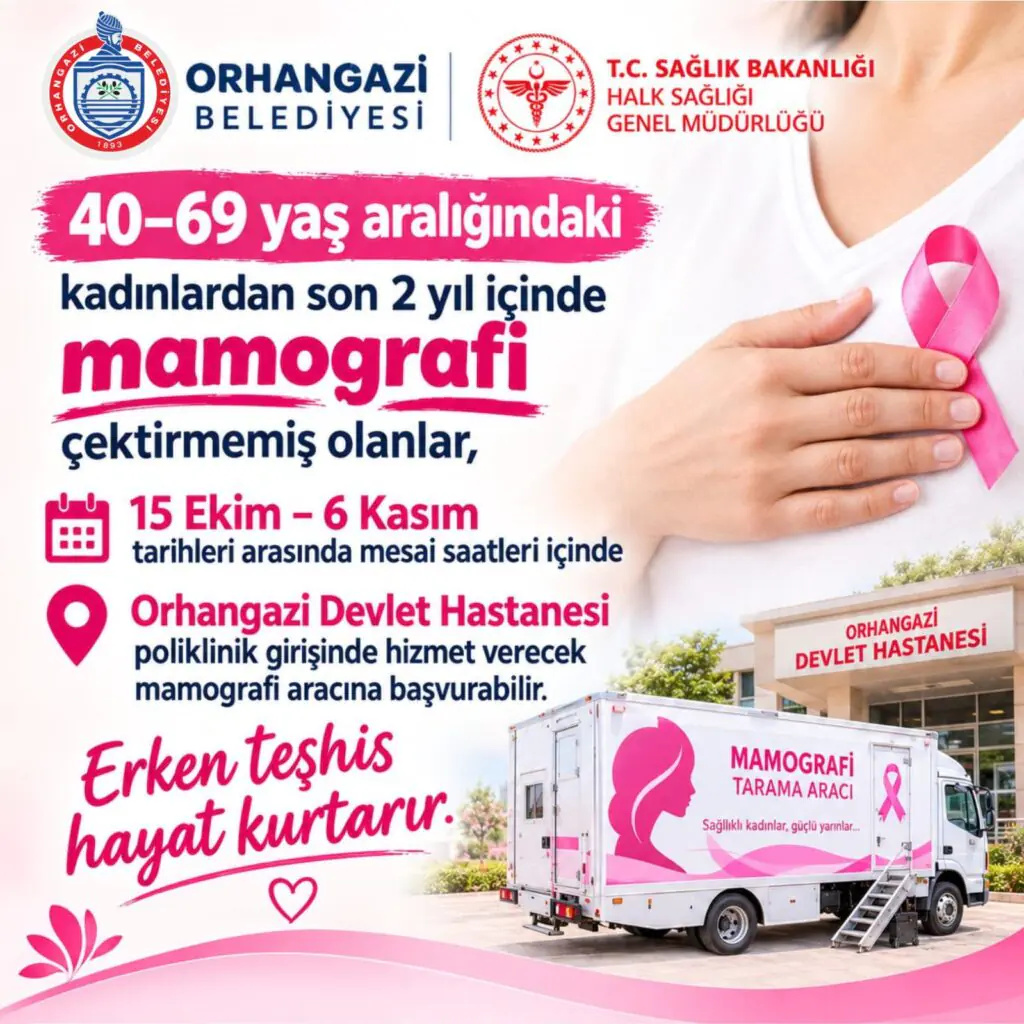 Orhangazi’de Meme Kanseri Farkındalığı: Ücretsiz Mamografi Taraması Başladı